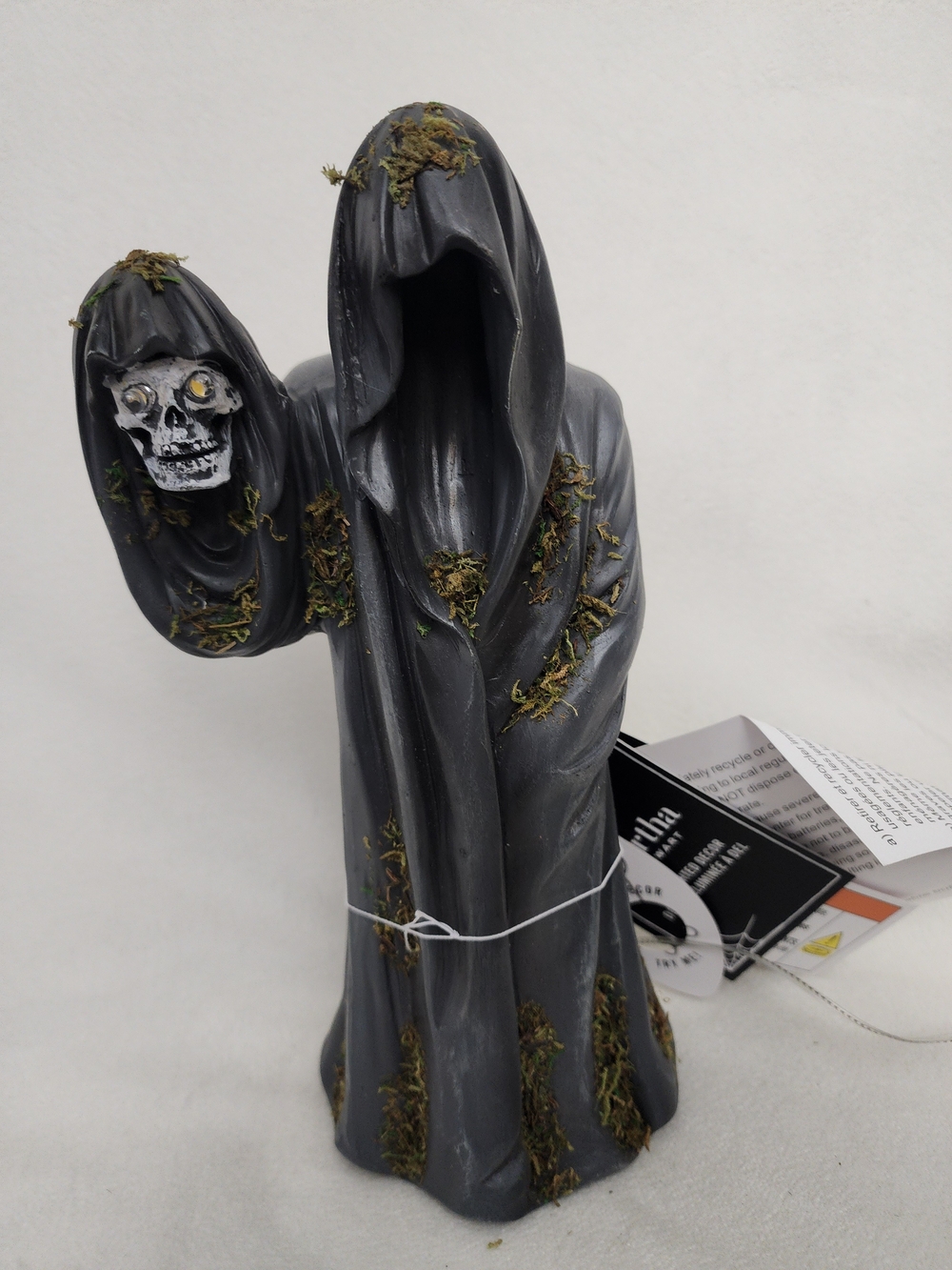 Dark Gray Lightup Hooded Reaper Figurine - Home Art Decor
